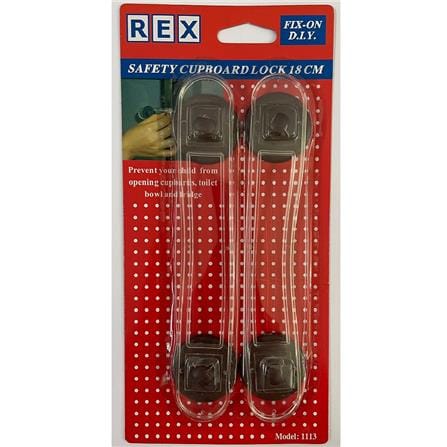 REX SAFETY CUPBOARD LOCK 18CM 1113 CLEAR