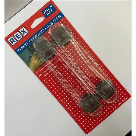 REX SAFETY CUPBOARD LOCK 18CM 1113 CLEAR