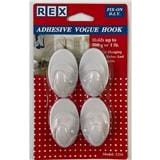 REX ADHESIVE VOGUE HOOK 1214 WHITE