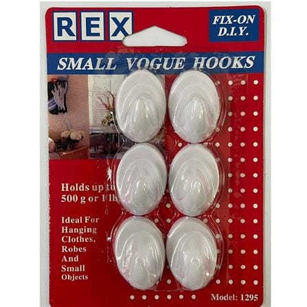 REX ADHESIVE VOGUE HOOK 1295 WHITE