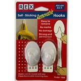 REX SELF-STICKING REMOVABLE HOOK 1808 WHITE