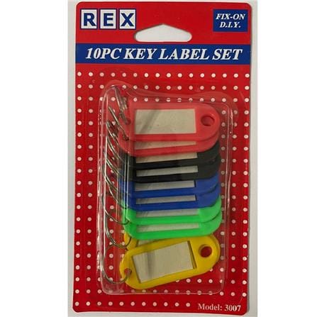 REX KEY LABEL SET 10PCS 3007 MIX COLOUR