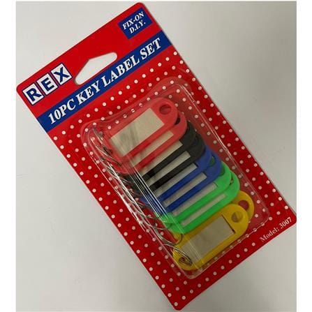 REX KEY LABEL SET 10PCS 3007 MIX COLOUR