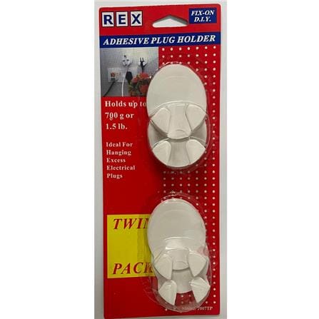 REX ADHESIVE PLUG HOLDER 7007 WHITE