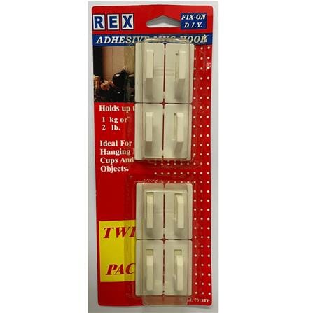 REX ADHESIVE MUG HOOK 7013 WHITE