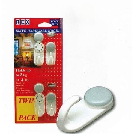 REX ELITE HARDWALL HOOKS 7090 WHITE