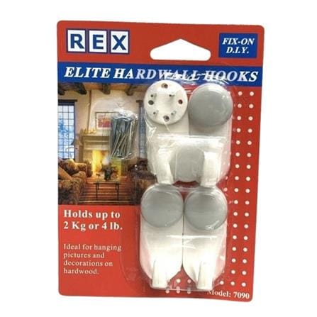 REX ELITE HARDWALL HOOKS 7090 WHITE