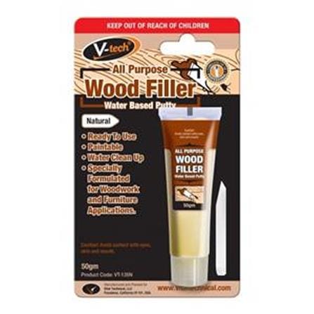 V-TECH ALL PURPOSE WOOD FILLER VT-135 BROWN 50G