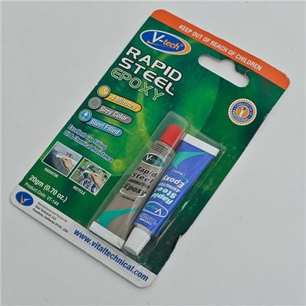 V-TECH RAPID STEEL EPOXY 4 MINUTES VT-144 20G GREY