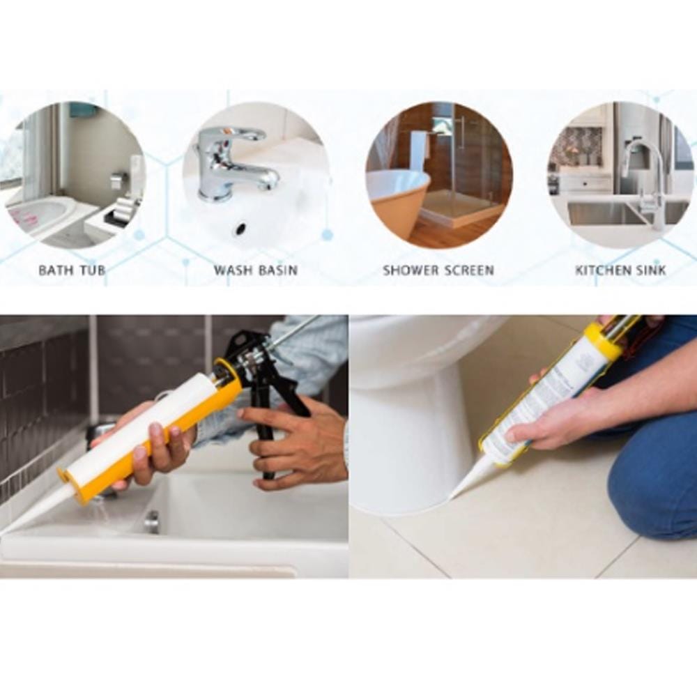 V-TECH SANITARY SEALANT SILICONE VT-212 CLEAR