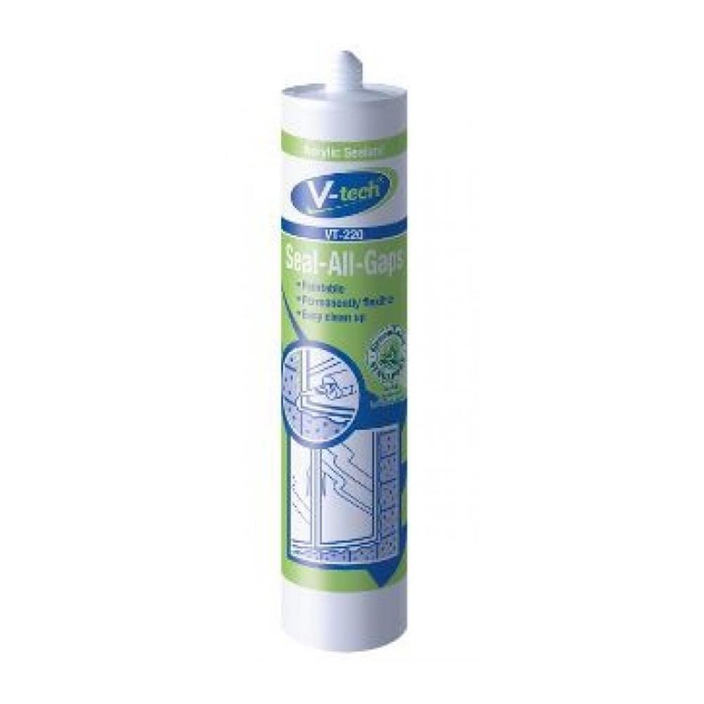V-TECH SEAL-ALL-GAPS ACRYLIC SEALANT VT-220 WHITE 450G