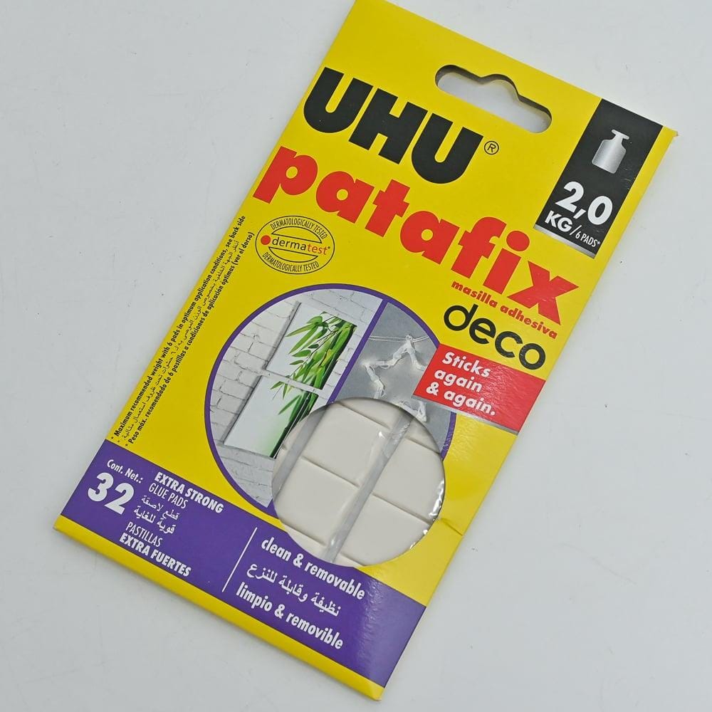 UHU PATAFIX HOMEDECO GLUE PADS 32 PCS WHITE
