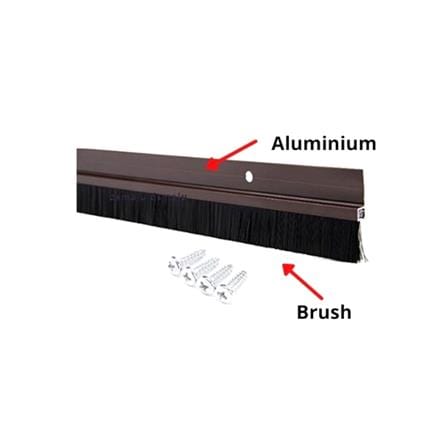 HAFELE ALUMINIUM DOOR BRUSH SEAL 100CM BROWN