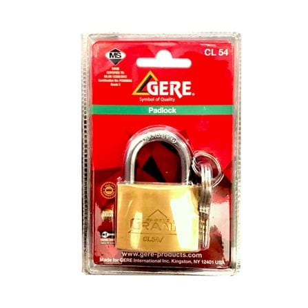 GERE PADLOCK SINGLE CL5440 40MM BRASS 1 EACH