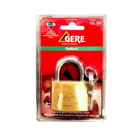 GERE PADLOCK SINGLE CL5460 60MM BRASS 1 EACH