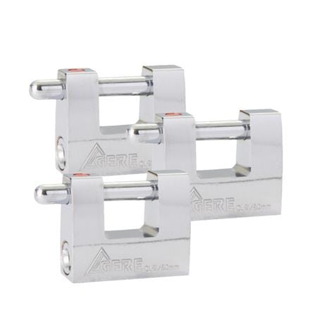 GERE KEYED ALIKE PADLOCK SET CL91503KA 50MM CHROME 3 EACH