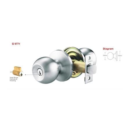 GERE ENTRANCE KNOB G9771-M26D STAINLESS STEEL