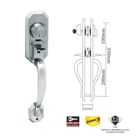 GERE HANDLE GRIP SET G28091-M26D SATIN CHROME