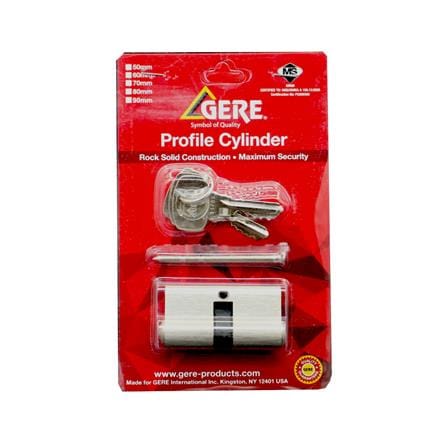 GERE PROFILE CYLINDER GC600D-M26D 60MM SATIN CHROME
