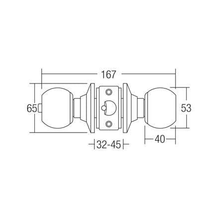 ST.GUCHI ENTRANCE KNOB VSG-C3000 STAINLESS STEEL