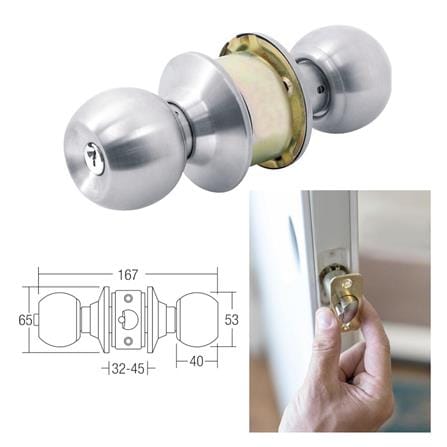 ST.GUCHI ENTRANCE KNOB VSG-C3000 STAINLESS STEEL