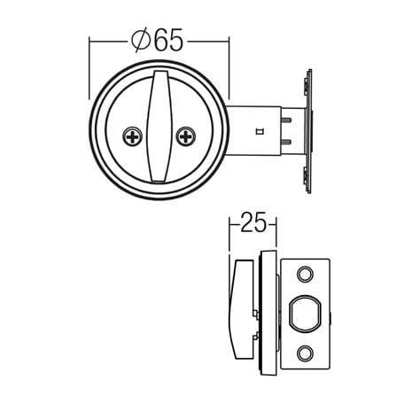 ST.GUCHI ONE-SIDED THUMBTURN DEADBOLT D-264 STAINLESS STEEL
