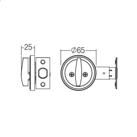 ST.GUCHI HALF DEADBOLT D 294 ANTIQUE COPPER