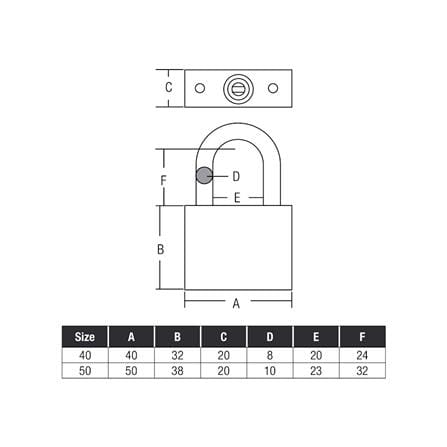 ST. GUCHI KEYED ALIKE PADLOCK SET PL100 (N)-403 40MM CHROME 3 EACH