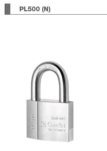 ST. GUCHI KEYED ALIKE PADLOCK SET PL500 (N)-502 50MM CHROME 2 EACH