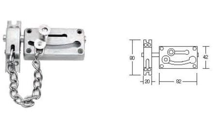 ST.GUCHI DOOR BOLT & CHAIN SGDG-216 STAINLESS STEEL