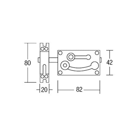 ST.GUCHI DOOR BOLT & CHAIN SGDG-216 STAINLESS STEEL