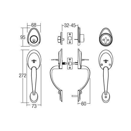 ST.GUCHI HANDLE GRIP SET SGZH-180 ANTIQUE COPPER