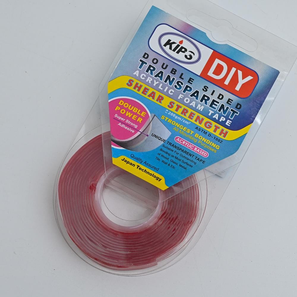 KIPS DOUBLE-SIDED ACRYLIC FOAM TAPE 12MMX2M