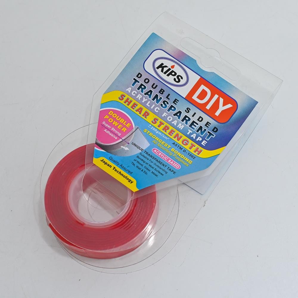 KIPS DOUBLE-SIDED ACRYLIC FOAM TAPE 18MMX1.2M