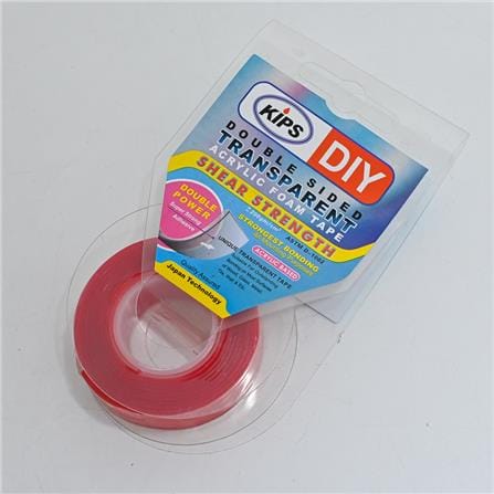 KIPS DOUBLE-SIDED ACRYLIC FOAM TAPE 18MMX1.2M