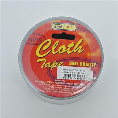 KIPS CLOTH TAPE SILVER 48MM 9YARDS