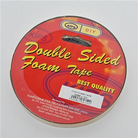 KIPS DOUBLE SIDED FOAM TAPE EVA 18MM X 10YARDS
