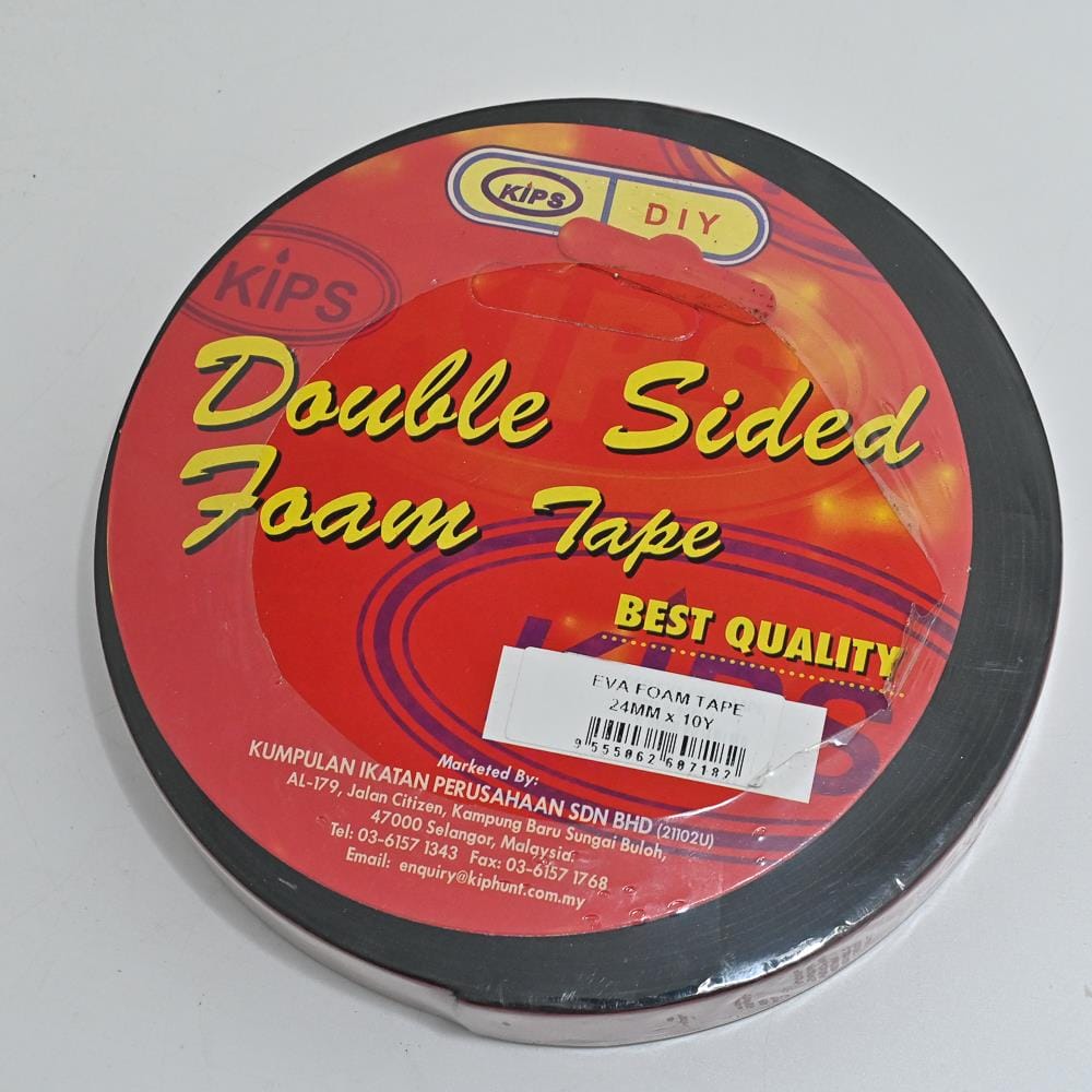 KIPS DOUBLE SIDED FOAM TAPE EVA 24MM X 10YARDS