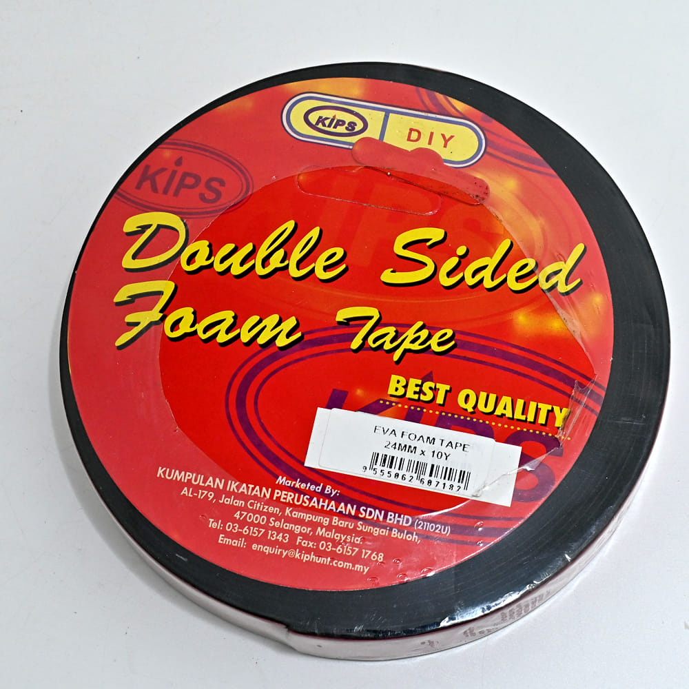 KIPS DOUBLE SIDED FOAM TAPE EVA 24MM X 10YARDS