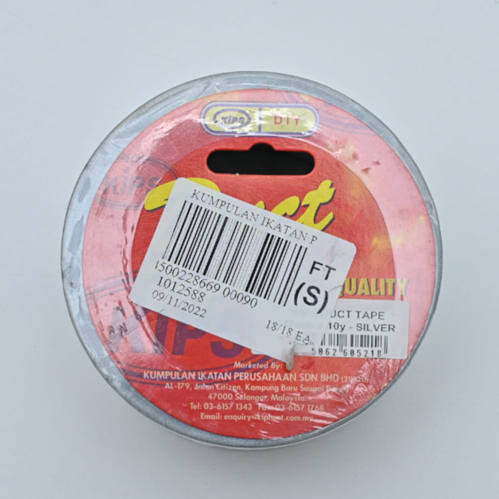 KIPS DUCT TAPE 48MM SILVER 10 YARD
