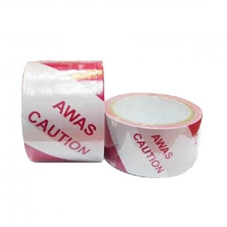 KIPS HAZARD TAPE CAUTION 72MM WHITE/RED