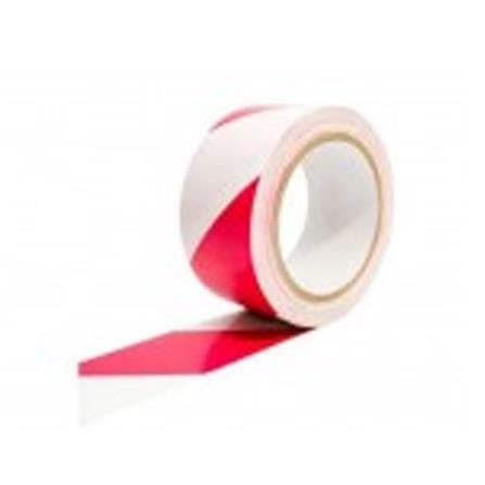 KIPS HAZARD TAPE CAUTION 72MM WHITE/RED