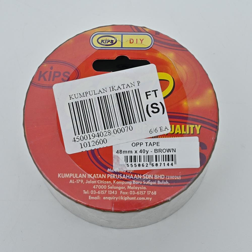 KIPS OPP SEALING TAPE 48MM X 40YARDS BROWN