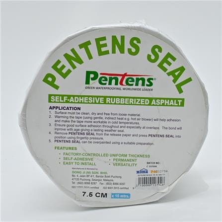 PENTENS SEAL SELF-ADHESIVE RUBBERIZED ASPHALT 75MM SILVER