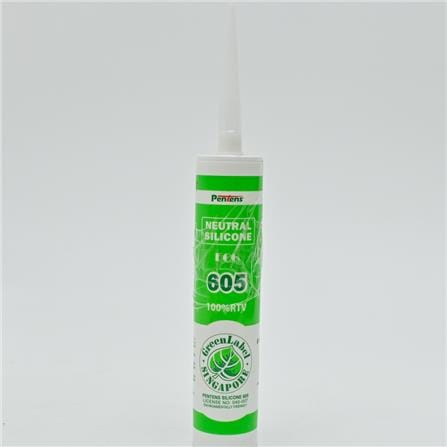 PENTENS 605 NEUTRAL CURE SILICONE SEALANT 300ML WHITE