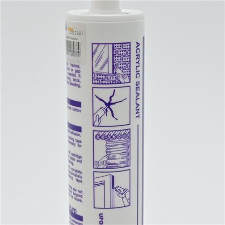 PENTENS 607 ACRYLIC CURE SILICONE SEALANT 450GM WHITE