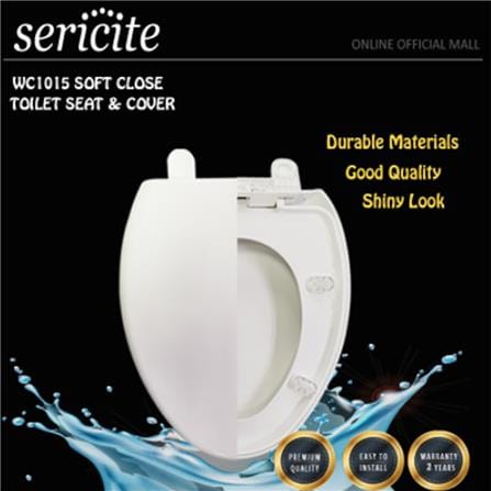 SERICITE PLASTIC TOILET SEAT S&C(N) WC1015 WHITE