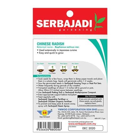 BAJA SERBAJADI CHINESE RADISH VEGETABLE SEED BBS025 1GM
