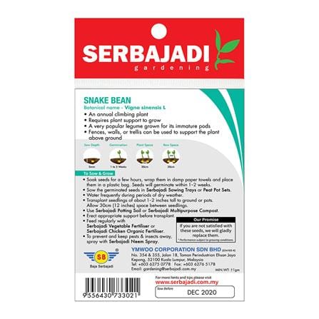 BAJA SERBAJADI SNAKE BEAN VEGETABLE SEED BBS041 1GM
