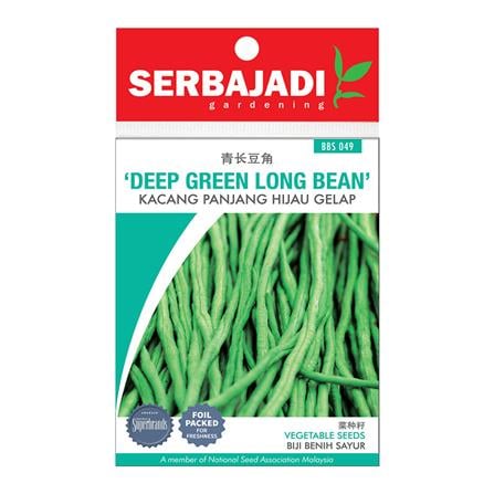 BAJA SERBAJADI DEEP GREEN LONG BEAN VEGETABLE SEED BBS049 1GM